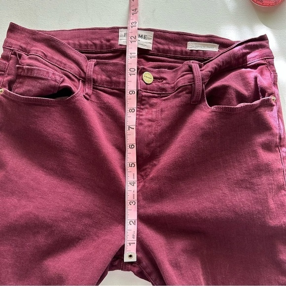 rag & bone Womens denim size 29 burgundy high raw hem - Picture 5 of 12